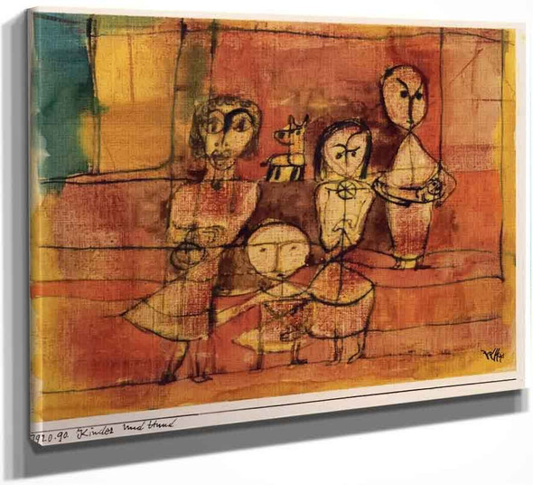 Children And Dog By Paul Klee