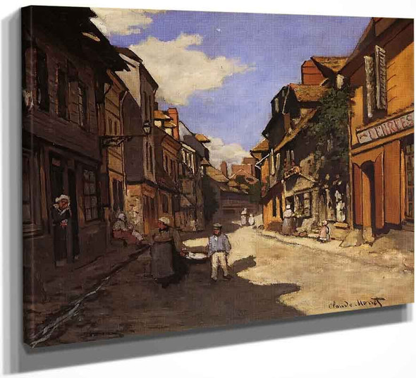 La Rue De La Bavolle At Honfleur1 By Claude Oscar Monet