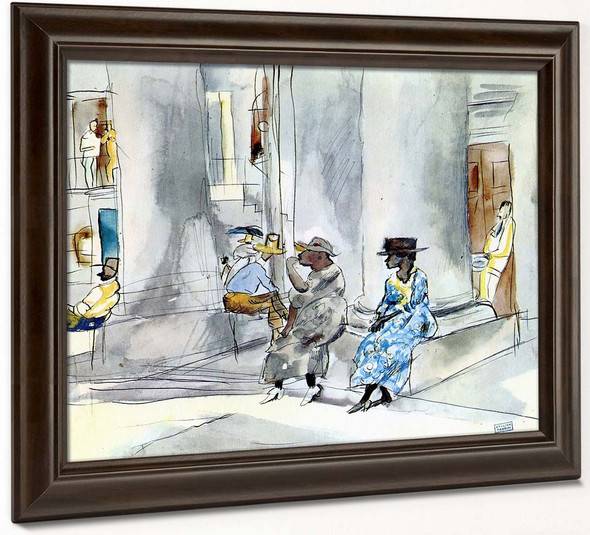 Outside The Church By Jules Pascin