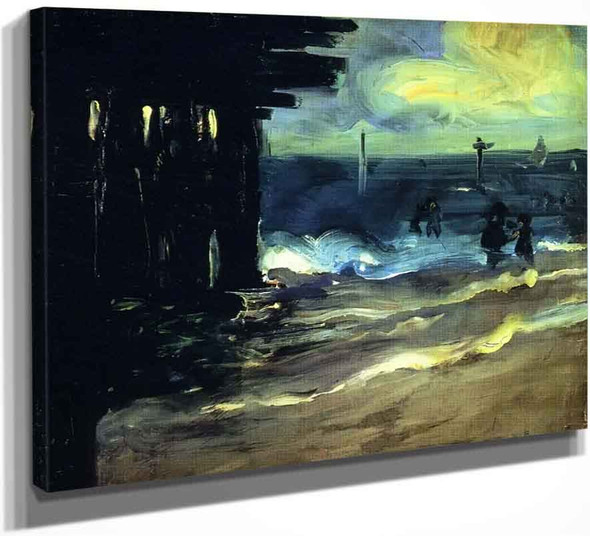Rockaway Beach With Pier By Alfred Henry Maurer By Alfred Henry Maurer