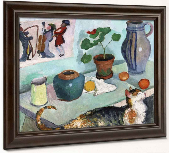 The Spirit Of The House Still Life With Cat By August Macke