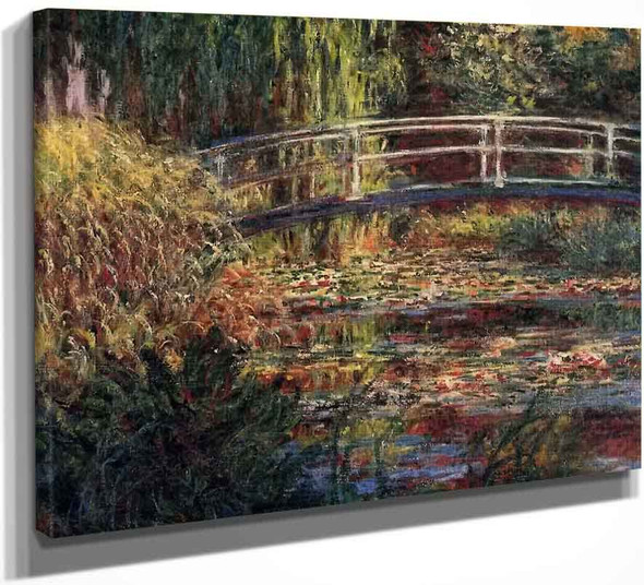 Water Lily Pond, Symphony In Rose By Claude Oscar Monet