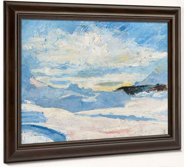 Winter Landscape Near Maloja 1 By Giovanni Giacometti By Giovanni Giacometti