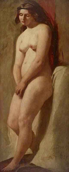 Female Nude Standing By William Etty Art Reproduction