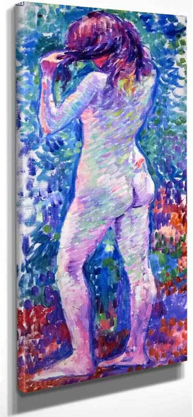 Nude From Behind, Fixing Her Hair By Theo Van Rysselberghe