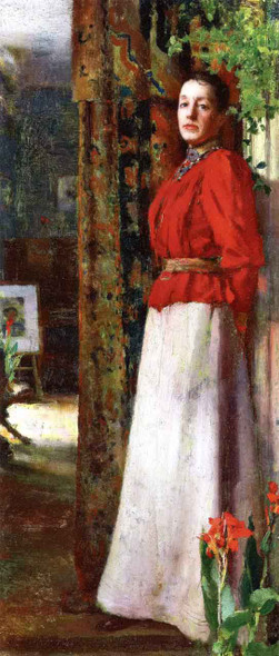 Portrait Of The Artist's Wife Caroline By William Blair Bruce Art Reproduction