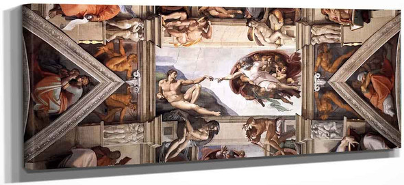 The Ceiling Of The Sistine Chapel  2 By Michelangelo Buonarroti By Michelangelo Buonarroti