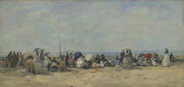 Beach Scene, Trouville 1 By Eugene Louis Boudin