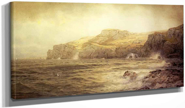 Conanicut Island From Gray Cliff, Newport By William Trost Richards By William Trost Richards