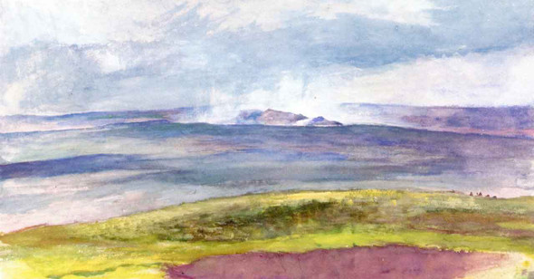 Crater Of Kilauea And The Lava Bed By John La Farge By John La Farge