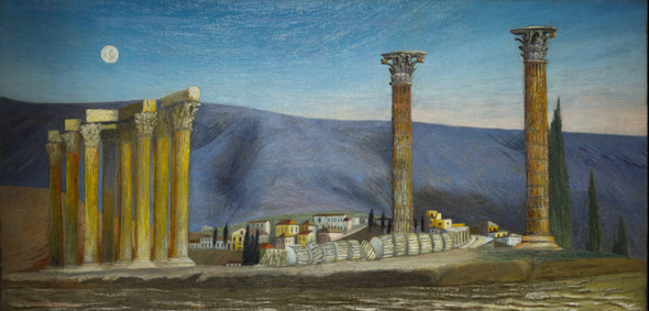 Ruins Of The Temple Of Jupiter In Athens By Tivadar Csontvary Kosztka