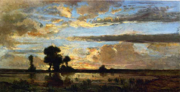 Sunset By Theodore Rousseau