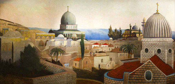 View From The Temple Square To The Dead Sea In Jerusalem By Tivadar Csontvary Kosztka