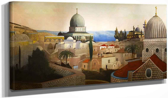 View From The Temple Square To The Dead Sea In Jerusalem By Tivadar Csontvary Kosztka
