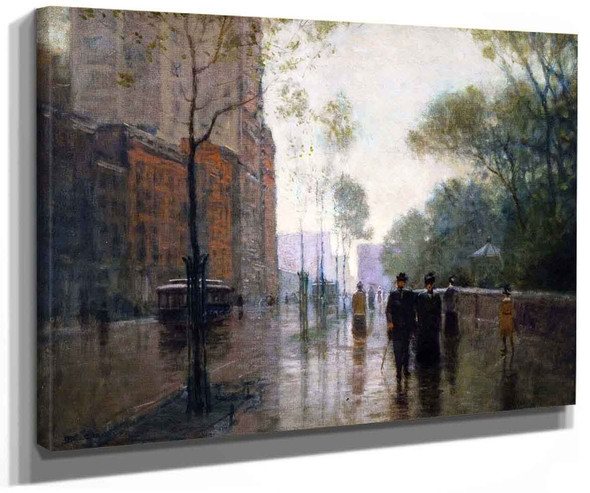 A Rainy Day In New York By Paul Cornoyer