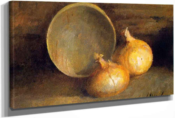 Still Life With Onions And Bowl by Julian Alden Weir