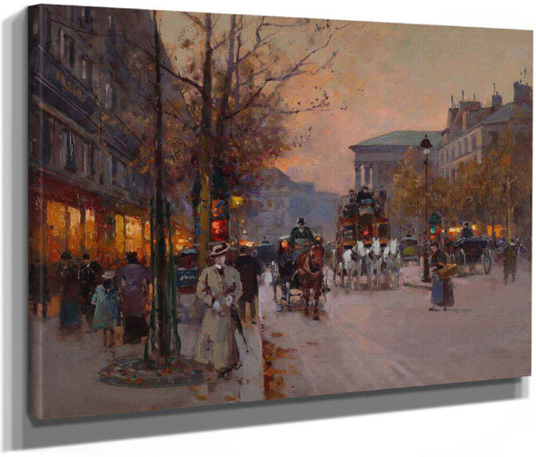 By The Madeleine by Edouard Leon Cortes
