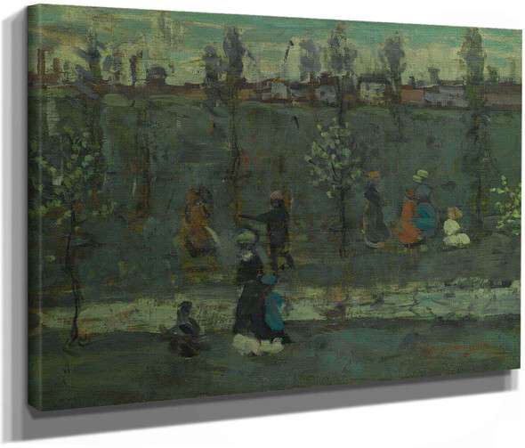 Figures By A Stream 2 by Maurice Brazil Prendergast