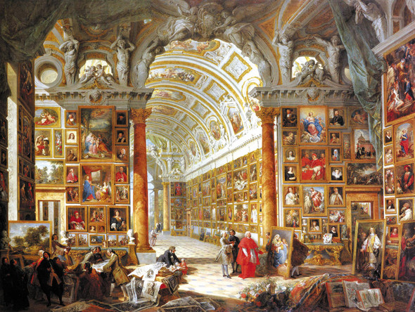 Pannini Giovanni Paolo Interior Of A Picture Gallery With The Collection Of Cardinal Silvio Valenti Gonzaga 1740 by Giovanni Paolo Panini