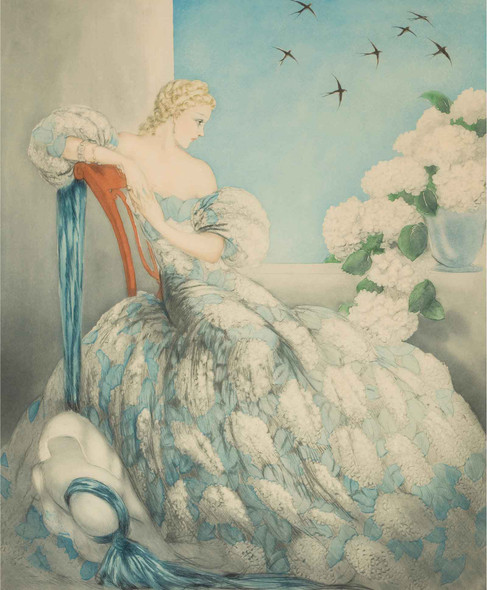 Symphony In Blue 1936 by Louis Icart