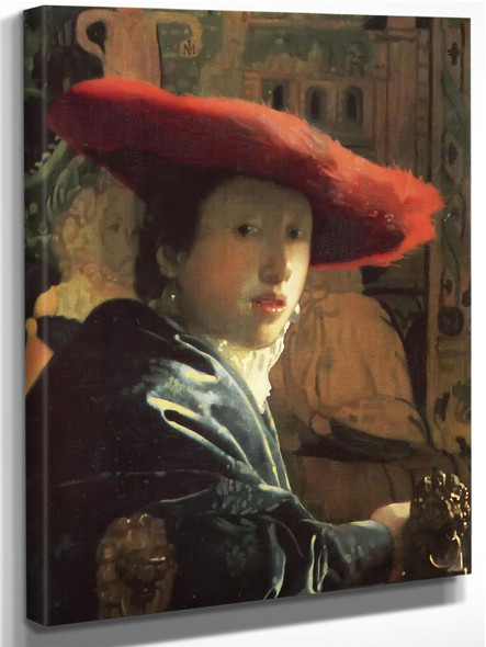 Girl With A Red Hat by Johannes Vermeer