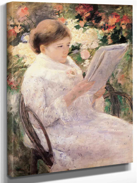 Lydia Reading In A Garden (1) by Mary Cassatt