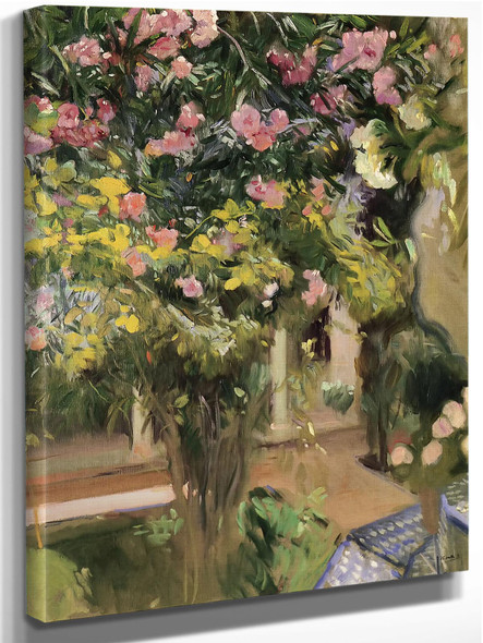 Oleanders In The Courtyard Of The Sorolla House by Joaquin Sorolla