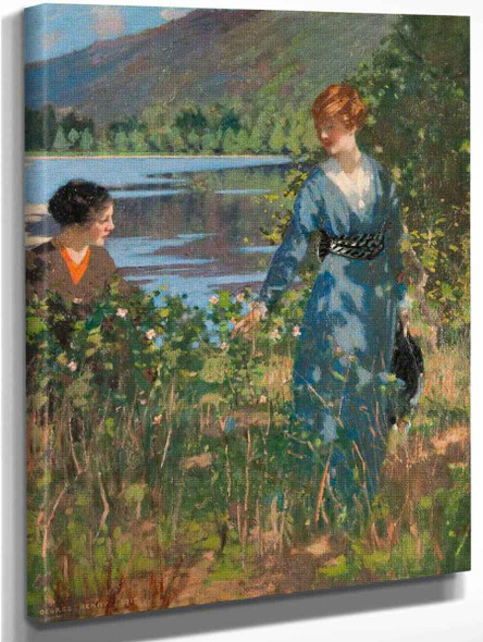 Ladies By A Loch By George Henry, R.A., R.S.A., R.S.W.  By George Henry, R.A., R.S.A., R.S.W.