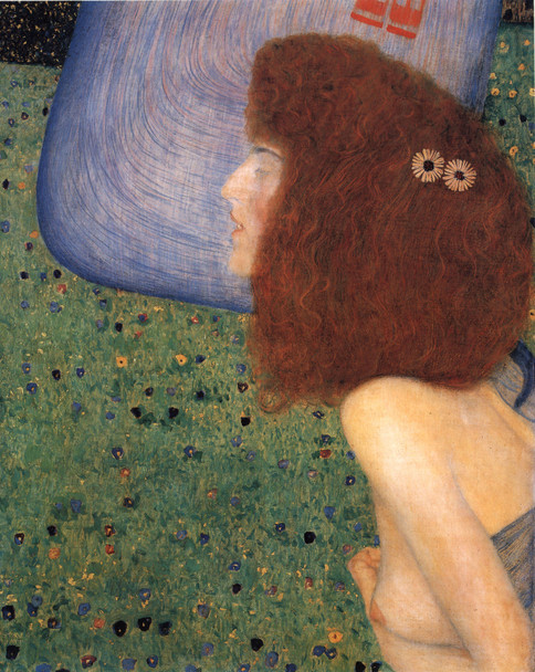 Girl With Blue Veil By Gustav Klimt By Gustav Klimt