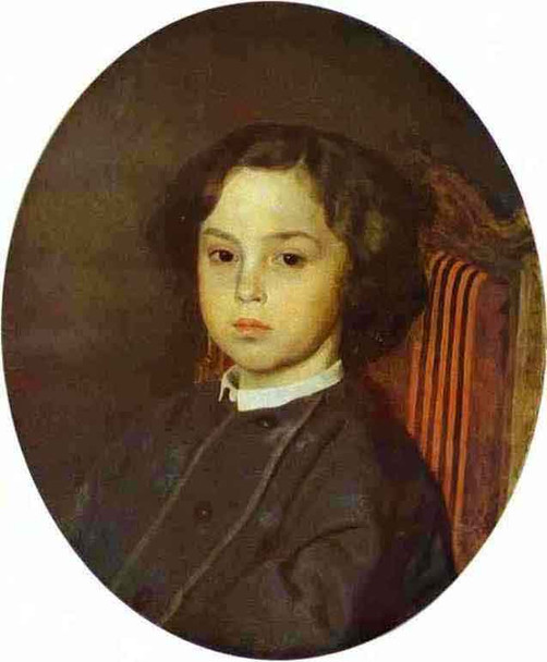 Portrait Of A Boy. By Ilia Efimovich Repin By Ilia Efimovich Repin