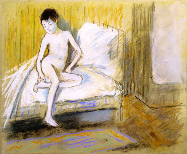 Young Nude On A Bed By Federico Zandomeneghi