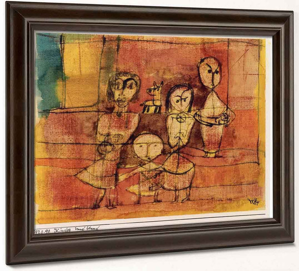 Children And Dog By Paul Klee