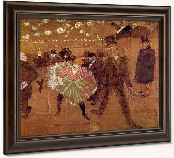 Le Goulue Dancing With Valentin Le Desosse By Henri De Toulouse Lautrec