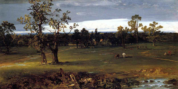 At Pasture By John Frederick Kensett By John Frederick Kensett