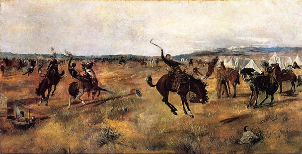 Breaking Camp By Charles Marion Russell