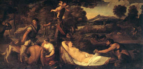 Jupiter And Anthiope  By Titian