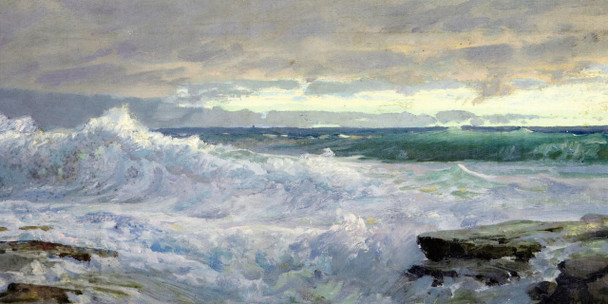 Surf And Sky By William Trost Richards By William Trost Richards