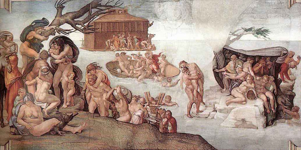 The Deluge By Michelangelo Buonarroti By Michelangelo Buonarroti