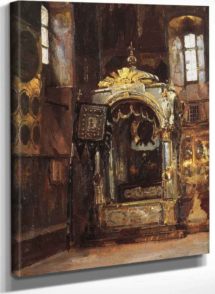 Interior Of The Assumption Cathedral By Vasily Polenov