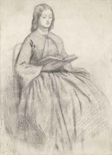 Elizabeth Siddall In A Chair By Dante Gabriel Rossetti