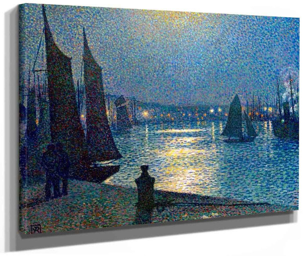 Moonlight Night In Boulogne By Theo Van Rysselberghe