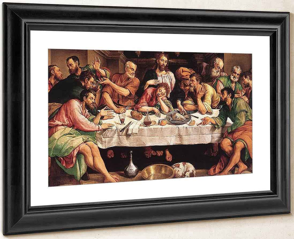 Last Supper By Jacopo Bassano, Aka Jacopo Del Ponte Print or Oil ...