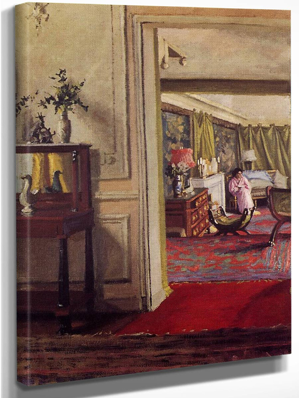 Interior With Woman In Red From Behind By Felix Vallotton Art ...