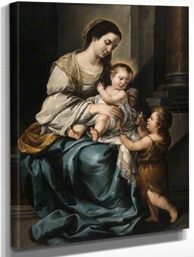 Madonna And Child With Infant By Bartolome Esteban Murillo Art ...