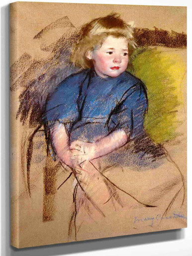 Portrait Of A Young Girl 2 By Mary Cassatt Art Reproduction from Cutler ...