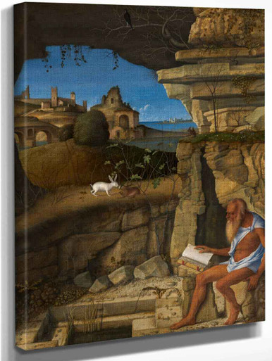 Saint Jerome Reading By Giovanni Bellini Art Reproduction From