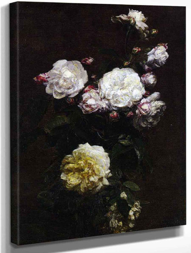 White Roses 2 By Henri Fantin Latour Art Reproduction from Cutler