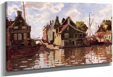 Canal In Zaandam By Claude Oscar Monet Print or Oil Painting ...