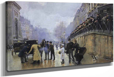 L'accident, Port Saint Denis By Jean Georges Beraud Print or Oil Painting  Reproduction from Cutler Miles.
