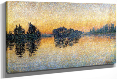 Signac Sunset Sunset, Herblay, Opus 206 By Paul Signac Print or Oil Painting ...